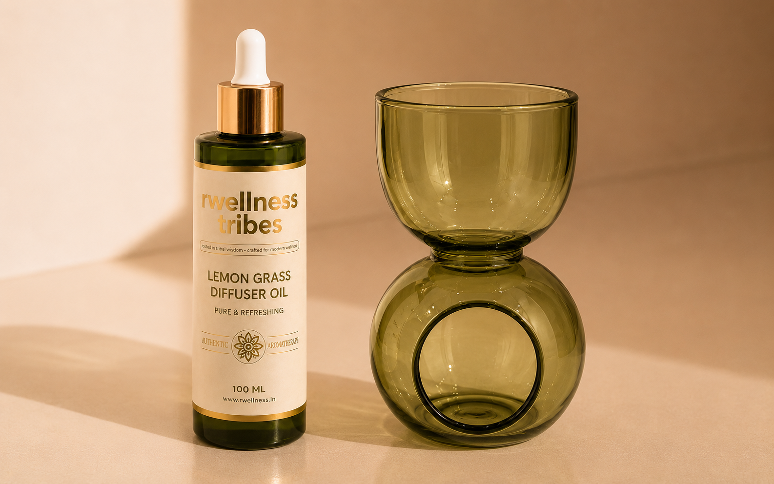 Olive Glass Aroma Diffuser